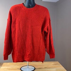 American Eagle Red Crew neck oversized Sweater Sz Small brand new with tags